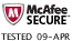 McAfee SECURE sites help keep you safe 
from identity theft, credit card fraud, spyware, spam, viruses and online scams